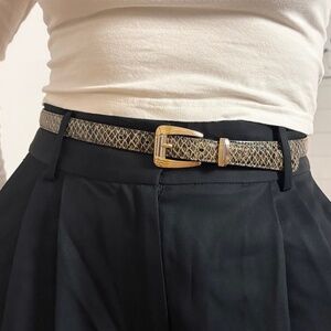 Vintage leather snakeskin belt